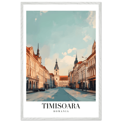 Timisoara Romania Framed Poster – Vintage Cityscape Wall Art with Wooden Frame - Vibrantwalls