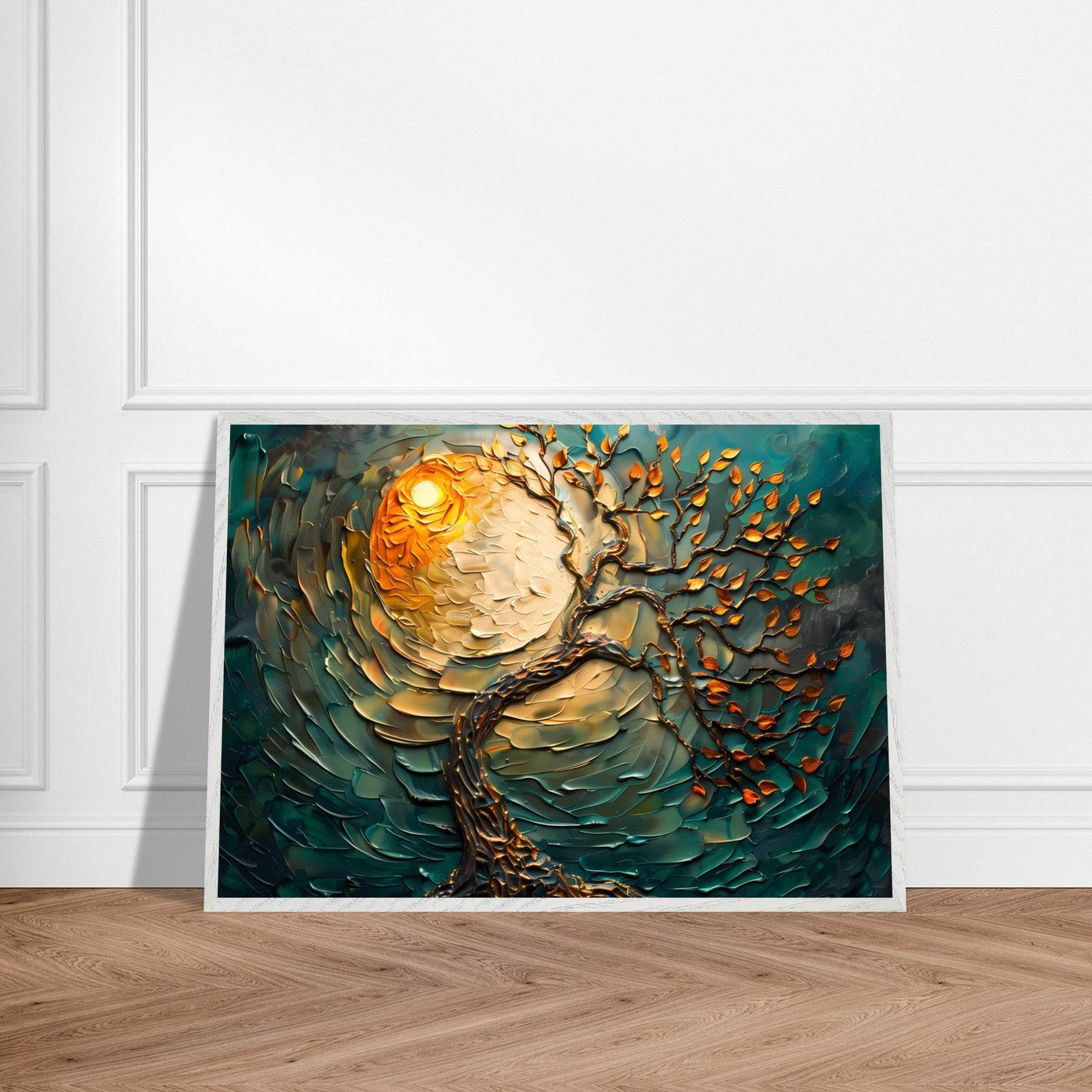 Golden Sunset Emerald Tree of Life Jewelry - Vibrantwalls
