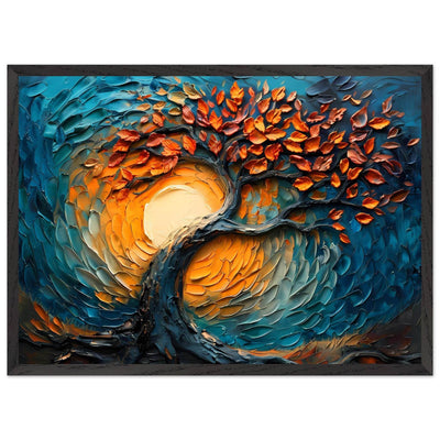 Palette Knife Tree of Life Framed - Vibrantwalls