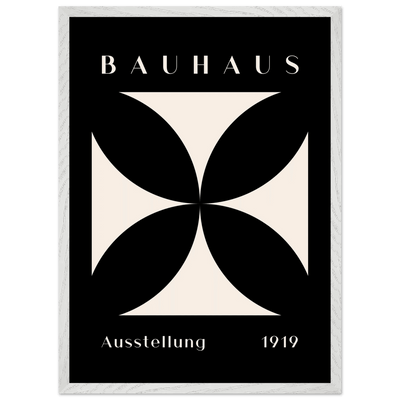 Bauhaus Ausstellung 1919 Black & Cream Minimalist - Vibrantwalls