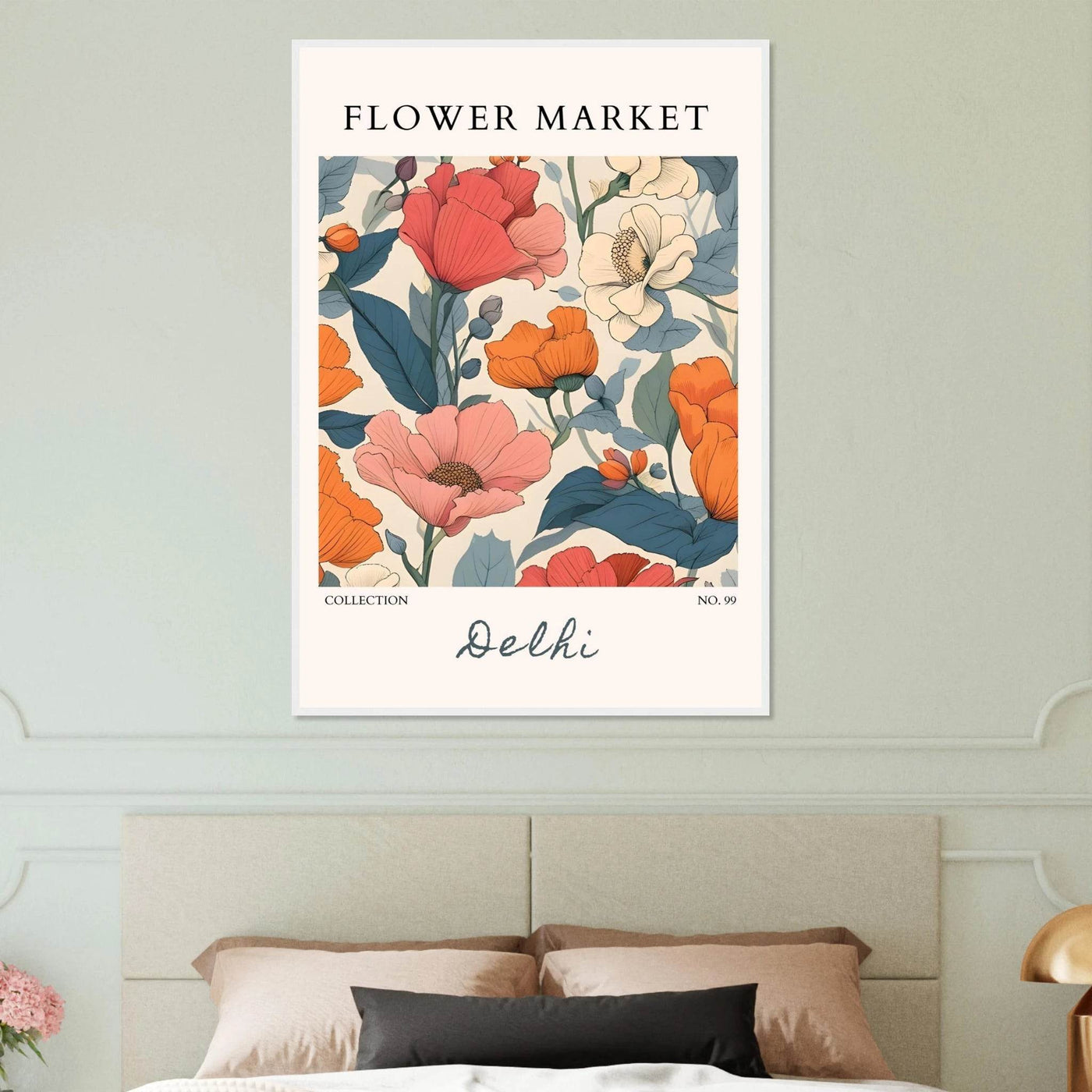 Flower Market Delhi Framed Art Print – Vibrant Botanical & Nature Posters | Ready-to-Hang in Multiple Sizes - Vibrantwalls