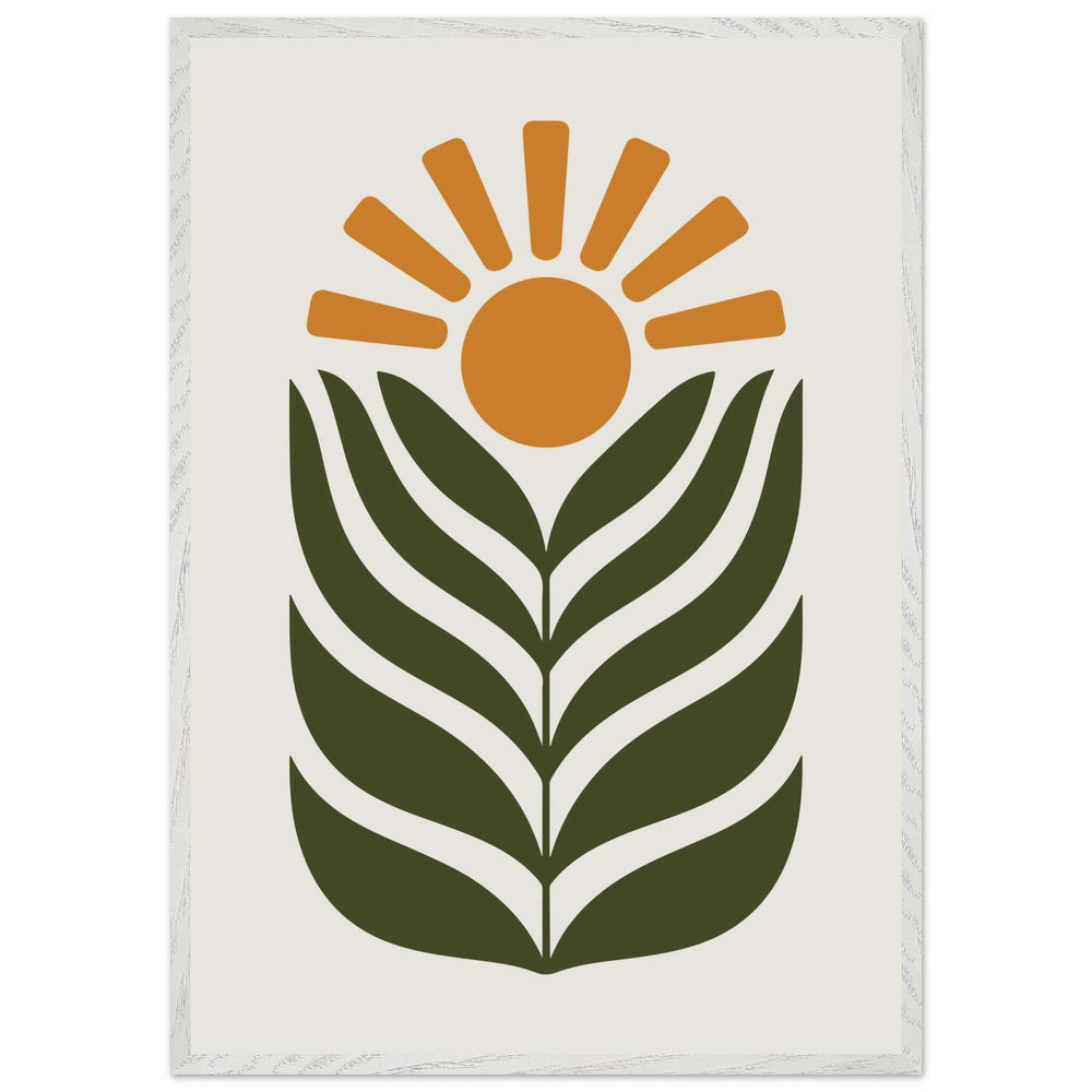 Desert Sun Plant Botanical Abstract Wall Art - Vibrantwalls