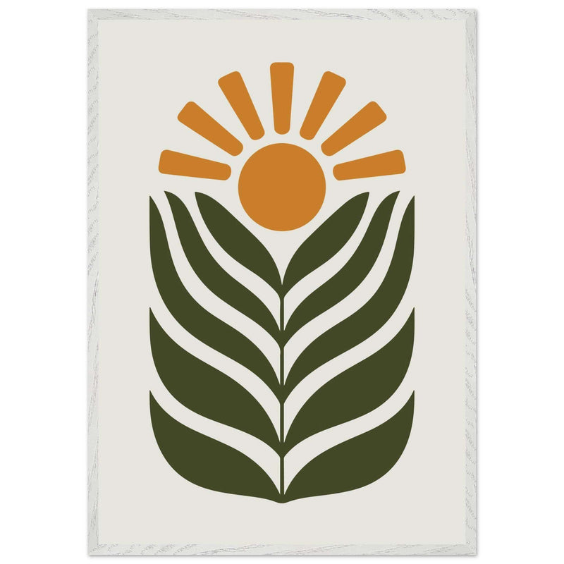 Desert Sun Plant Botanical Abstract Wall Art - Vibrantwalls