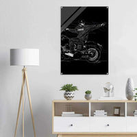 Sons of Anarchy Jax Teller Acrylic Print – Iconic Black & White Sketch Wall Art - Vibrantwalls