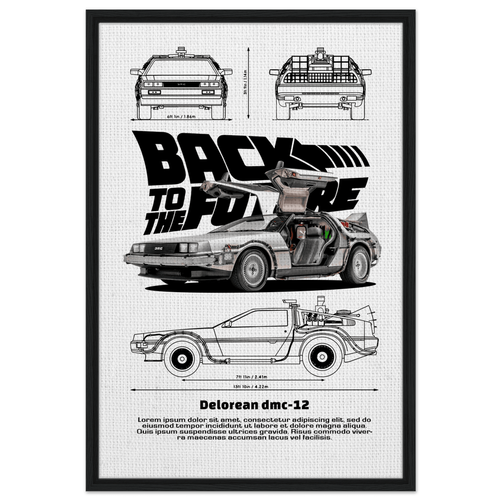 Back to the Future DeLorean 1980s Movie Canvas - Wall Art - Vibrantwalls