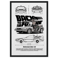 Back to the Future DeLorean 1980s Movie Canvas - Wall Art - Vibrantwalls