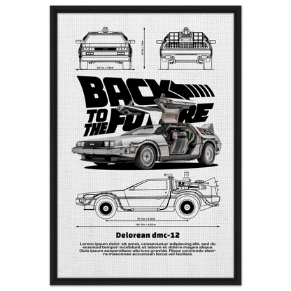 Back to the Future DeLorean 1980s Movie Canvas - Wall Art - Vibrantwalls