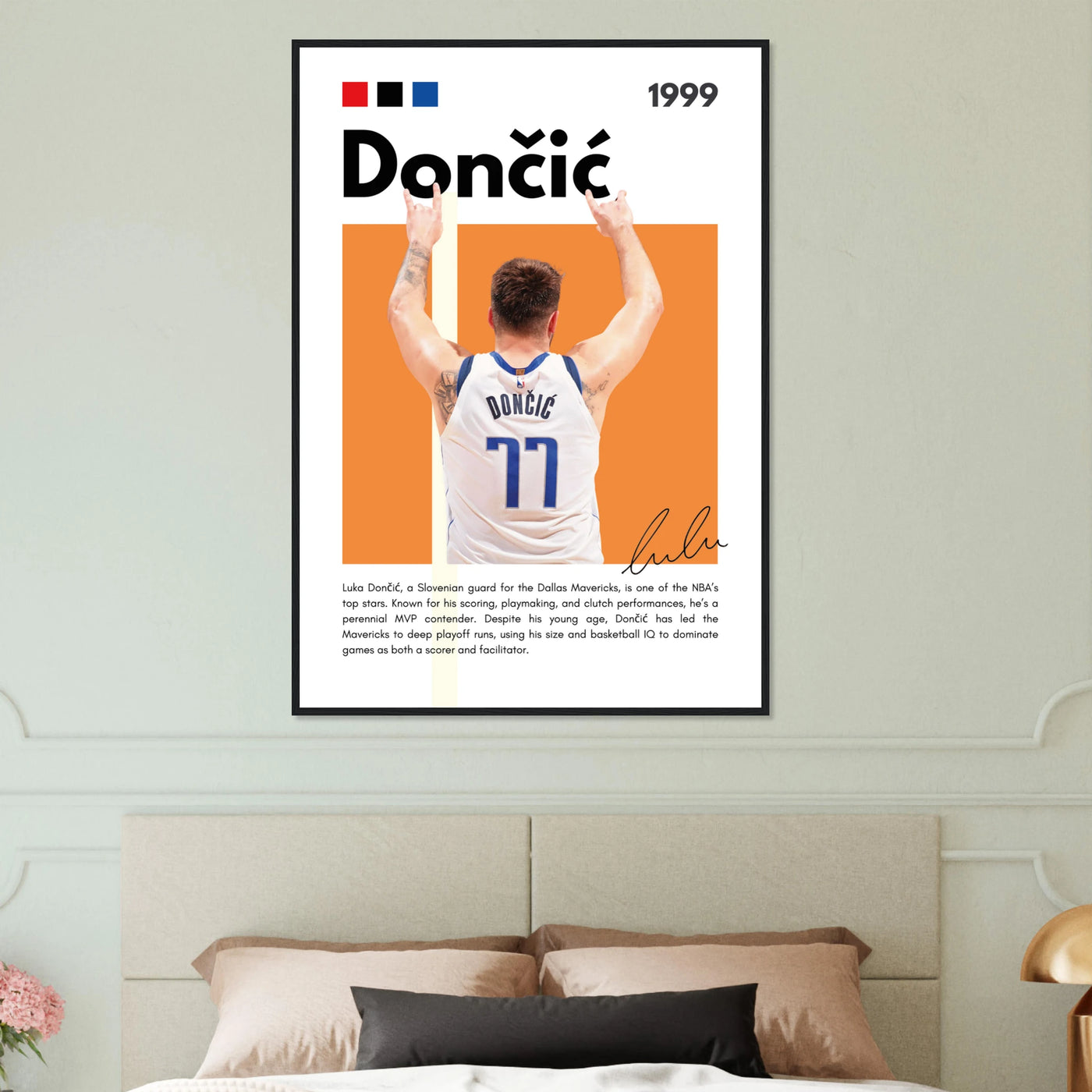 Luka Dončić El Matador Mavericks Framed Poster Vibrantwalls
