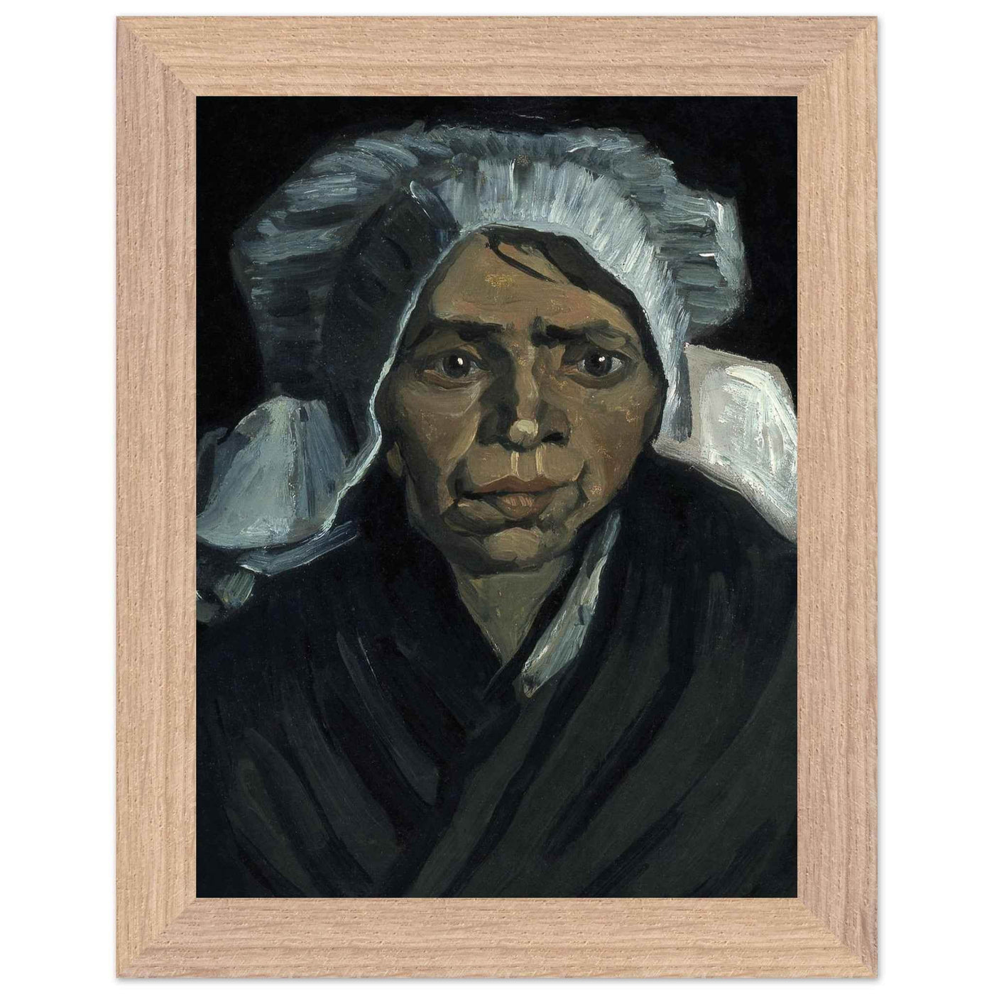 Peasant Woman Sculpture - Exquisite Head of a Peasant Woman Art Piece - Vibrantwalls