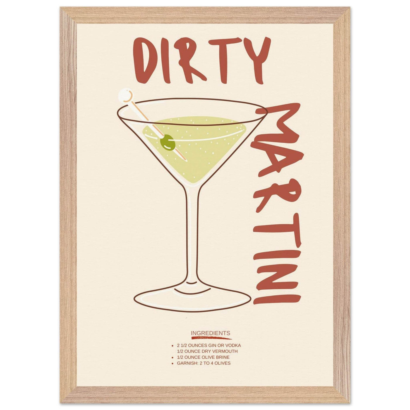 Dirty Martini Cocktail - Vibrantwalls