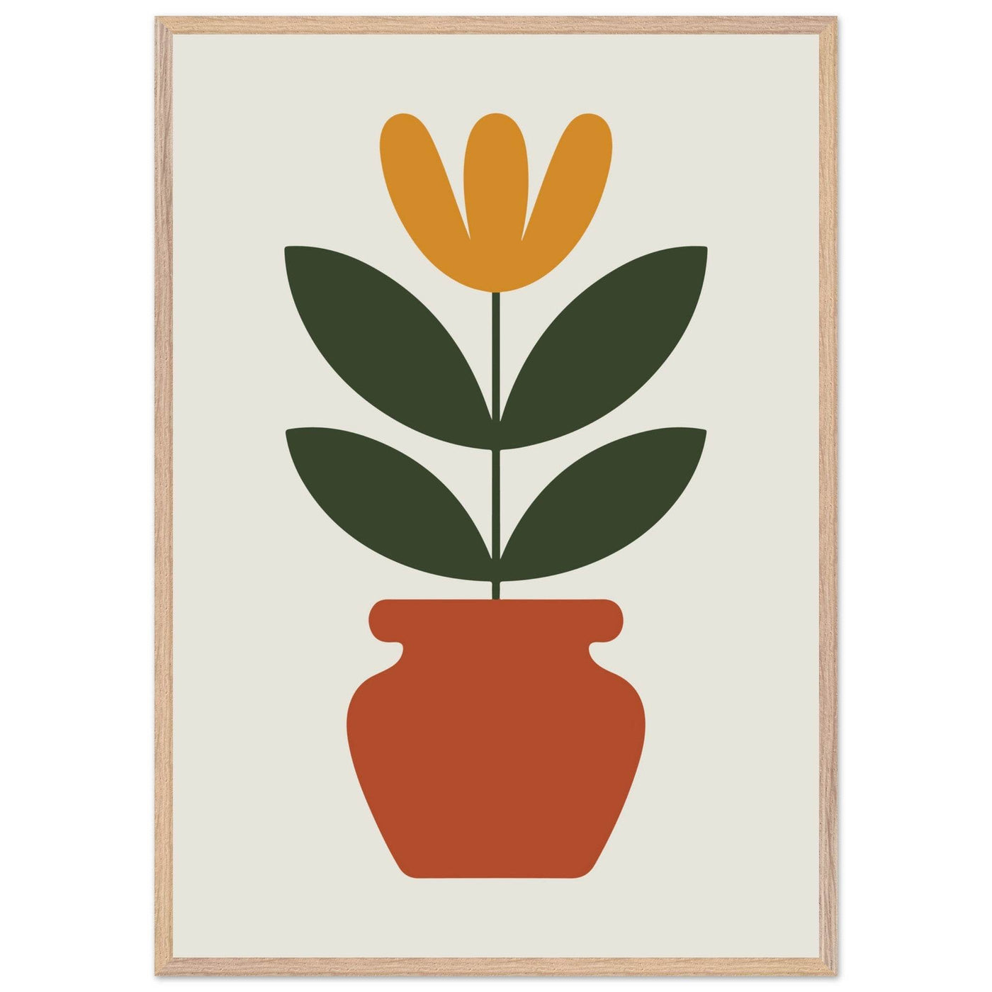 Abstract Potted Floral Art - Vibrantwalls