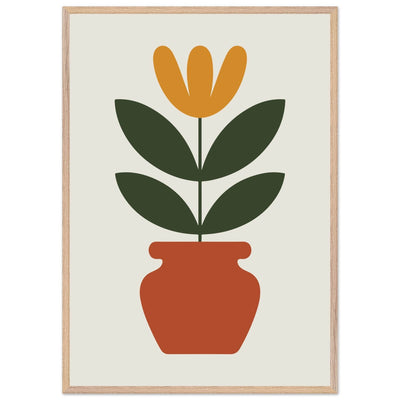 Abstract Potted Floral Art - Vibrantwalls