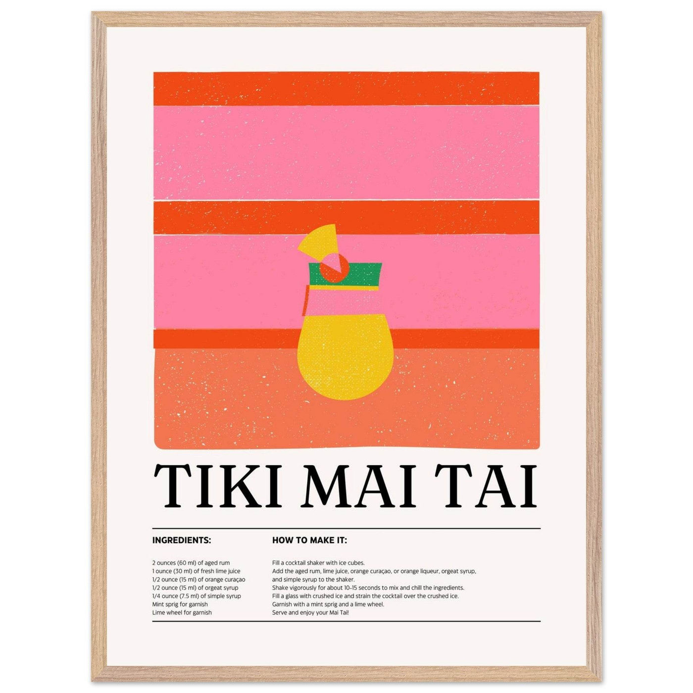 Vibrant Tiki Mai Tai Cocktail Recipe - Vibrantwalls