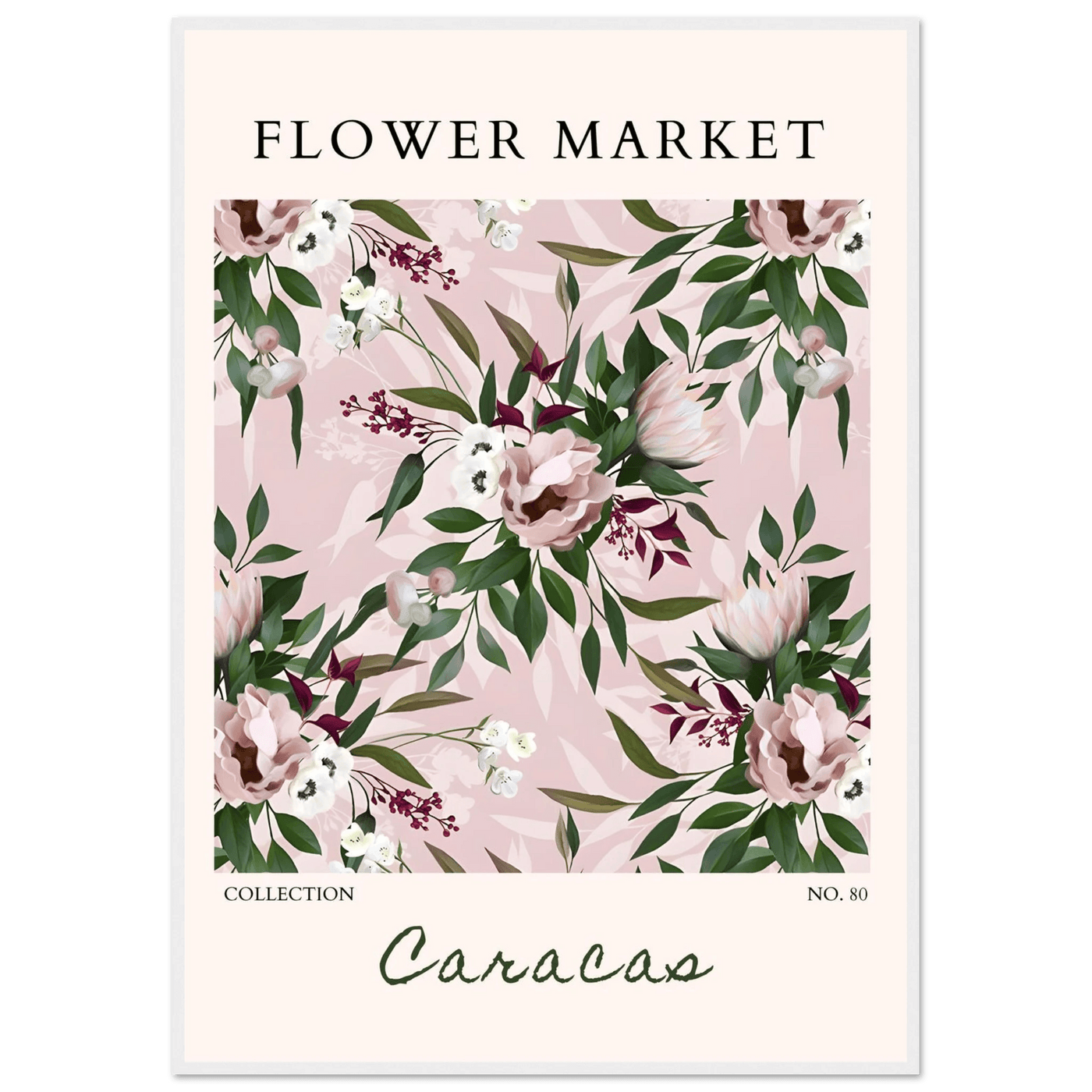 Blush Floral Dream Framed Poster – Elegant Botanical Art Print | Ready-to-Hang in Multiple Sizes & Frame Styles - Vibrantwalls