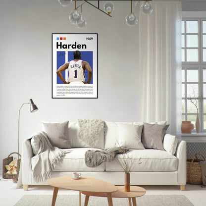 James Harden The Beard Clippers Framed Poster - Vibrantwalls