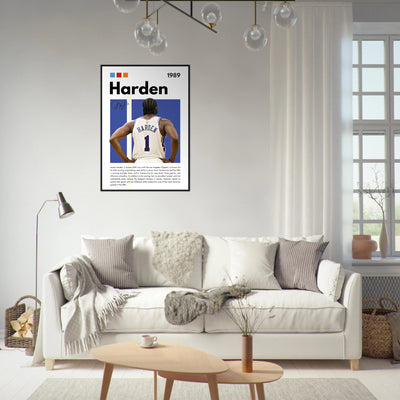 James Harden The Beard Clippers Framed Poster Vibrantwalls