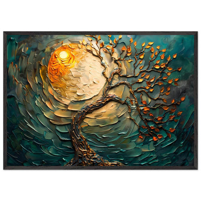Golden Sunset Emerald Tree of Life Jewelry - Vibrantwalls