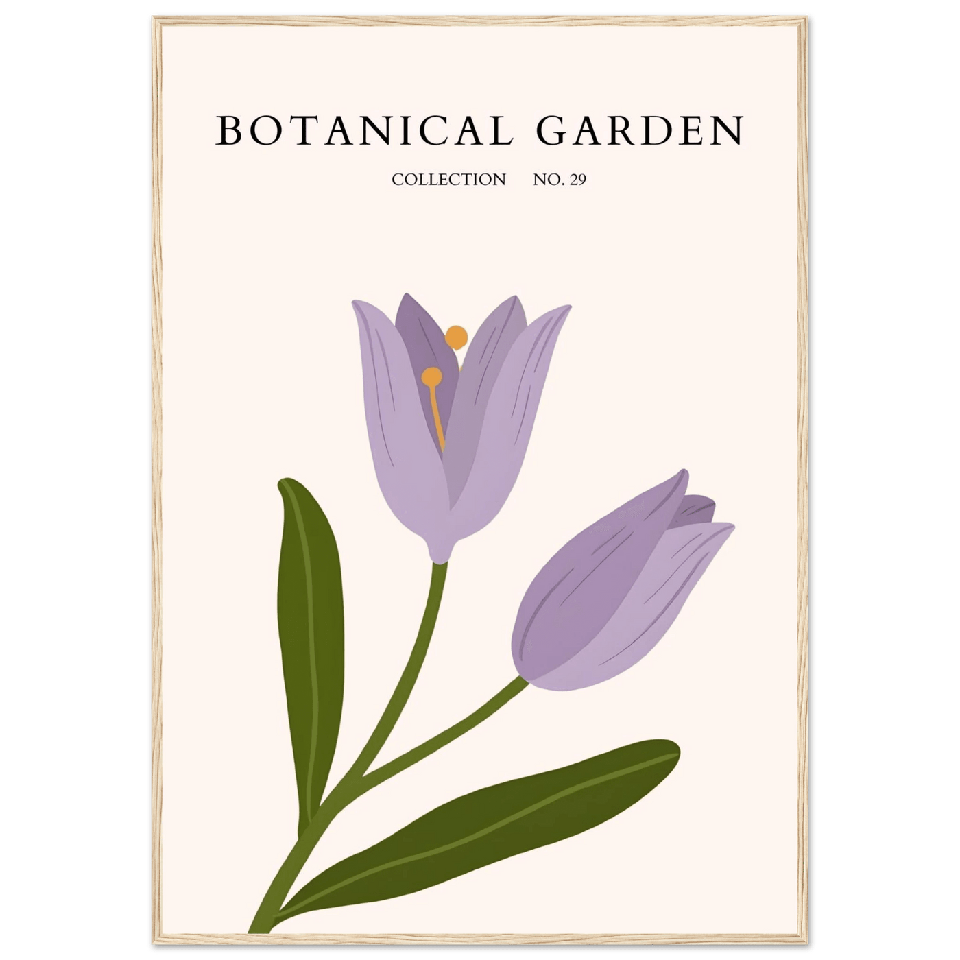 Botanical Garden Lavender Bloom Minimalist Framed Art - Vibrantwalls
