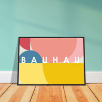 Bauhaus Style The Blue Tunnel Movement Design Poster Wall Art - Vibrantwalls