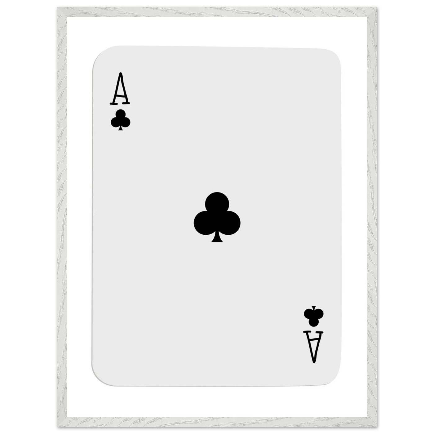 Ace of Clubs Poker Card Print - Elegant Framed Wall Art, Eco-Friendly Wood Frame & Multiple Sizes - Vibrantwalls