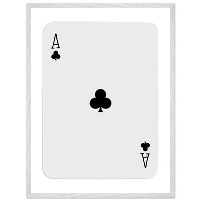 Ace of Clubs Poker Card Print - Elegant Framed Wall Art, Eco-Friendly Wood Frame & Multiple Sizes - Vibrantwalls