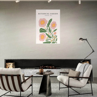 Botanical Garden Collection Framed Poster - Abstract Floral Art Prints in Soft Pinks & Greens | Ready-to-Hang - Vibrantwalls