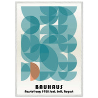 Bauhaus Geometric Art Teal Orange Wall Art - Vibrantwalls