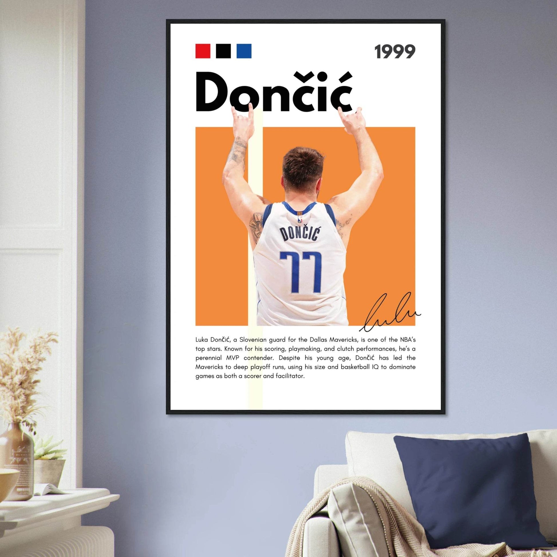 Luka Dončić El Matador Mavericks Framed Poster Vibrantwalls