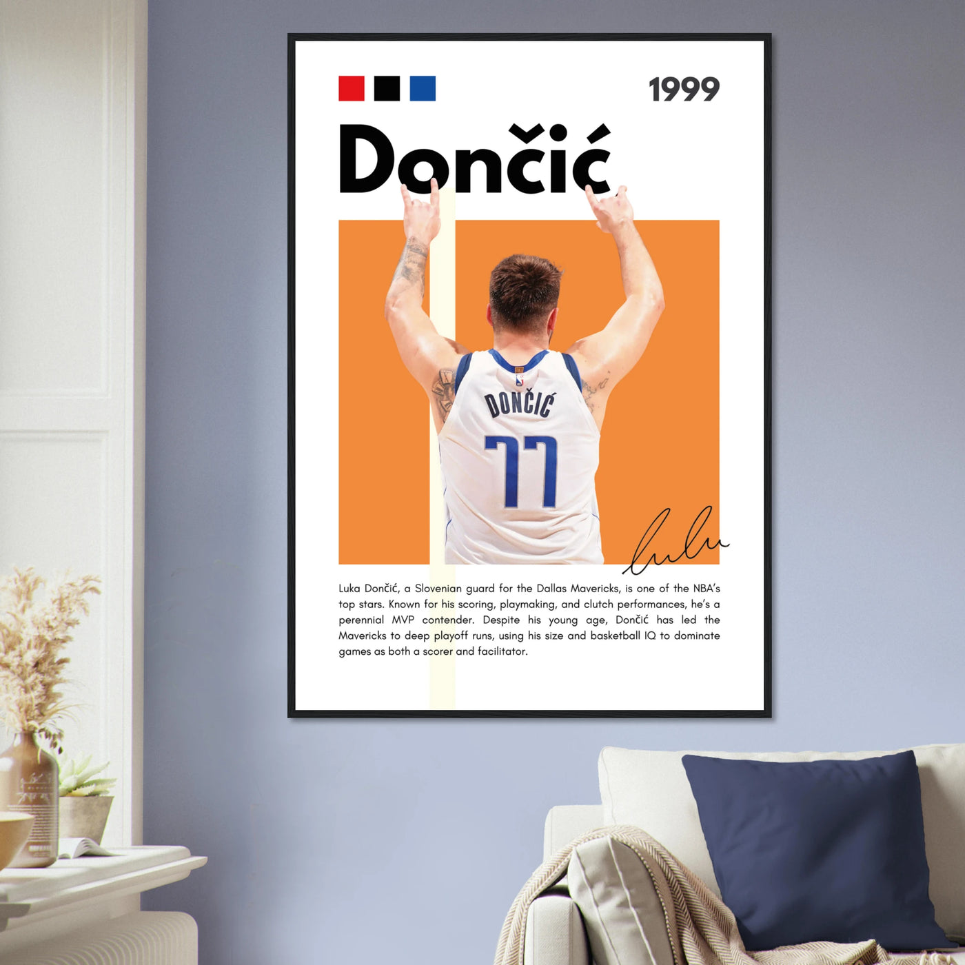 Luka Dončić El Matador Mavericks Framed Poster Vibrantwalls
