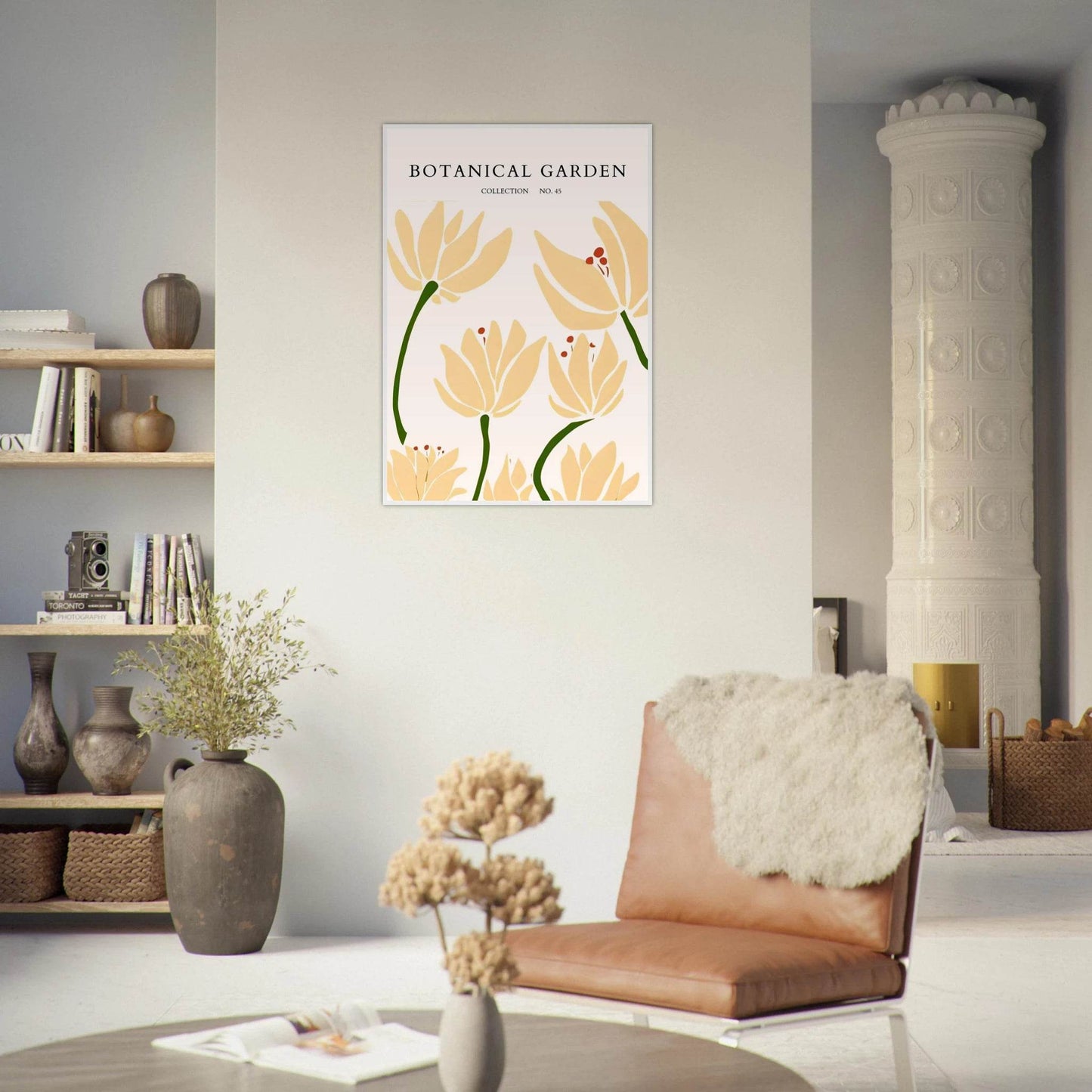 Botanical Garden Framed Art Print – Minimalist Floral Design & Nature-Inspired Posters | Ready-to-Hang - Vibrantwalls
