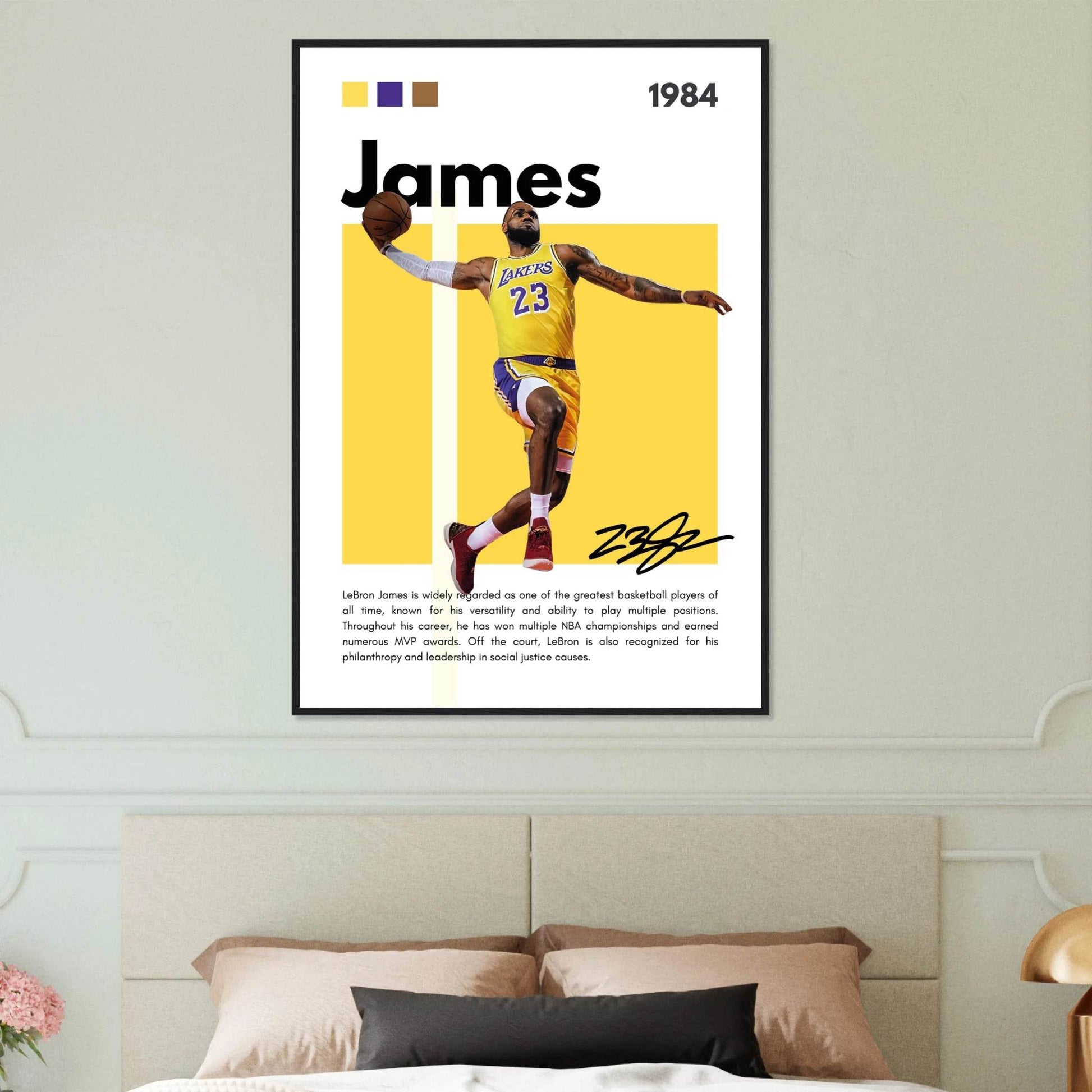 LeBron James King James Lakers NBA Basketball Legends Wall Art - Vibrantwalls