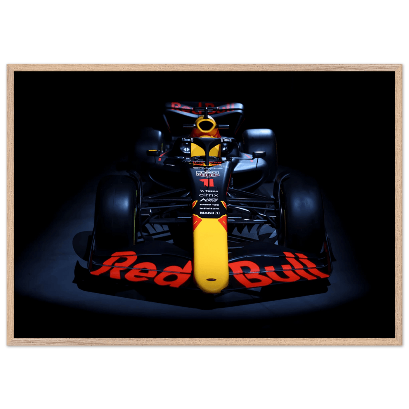 Red Bull Racing F1 Car Framed Poster – Premium Wooden Frame Art - Vibrantwalls