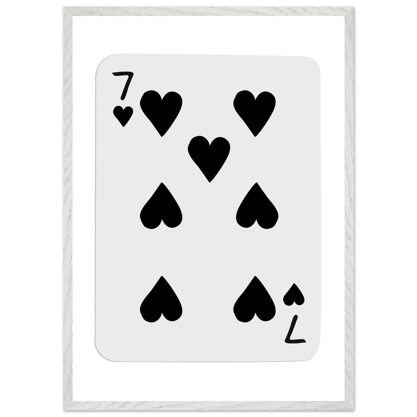 Seven of Spades Poker Card Print - Mounted & Framed Wall Art, Eco-Friendly Wood Frame in Multiple Finishes - Vibrantwalls