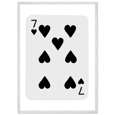 Seven of Spades Poker Card Print - Mounted & Framed Wall Art, Eco-Friendly Wood Frame in Multiple Finishes - Vibrantwalls