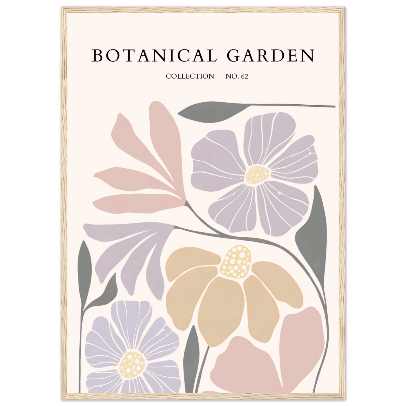 Botanical Garden Framed Posters – Soft Hues & Abstract Floral Prints | Ready-to-Hang Wall Art - Vibrantwalls