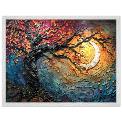 Impasto Style Autumn Tree of Life Poster - Vibrantwalls