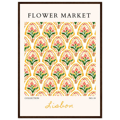 Lisbon Flower Market Framed Poster – Vibrant Floral Art Print | Ready-to-Hang Wall Decor - Vibrantwalls