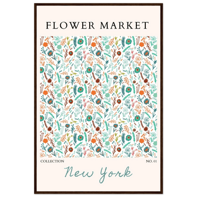 Flower Market New York Framed Poster – Whimsical Floral Art Print | Ready-to-Hang in Your Choice of Frame - Vibrantwalls