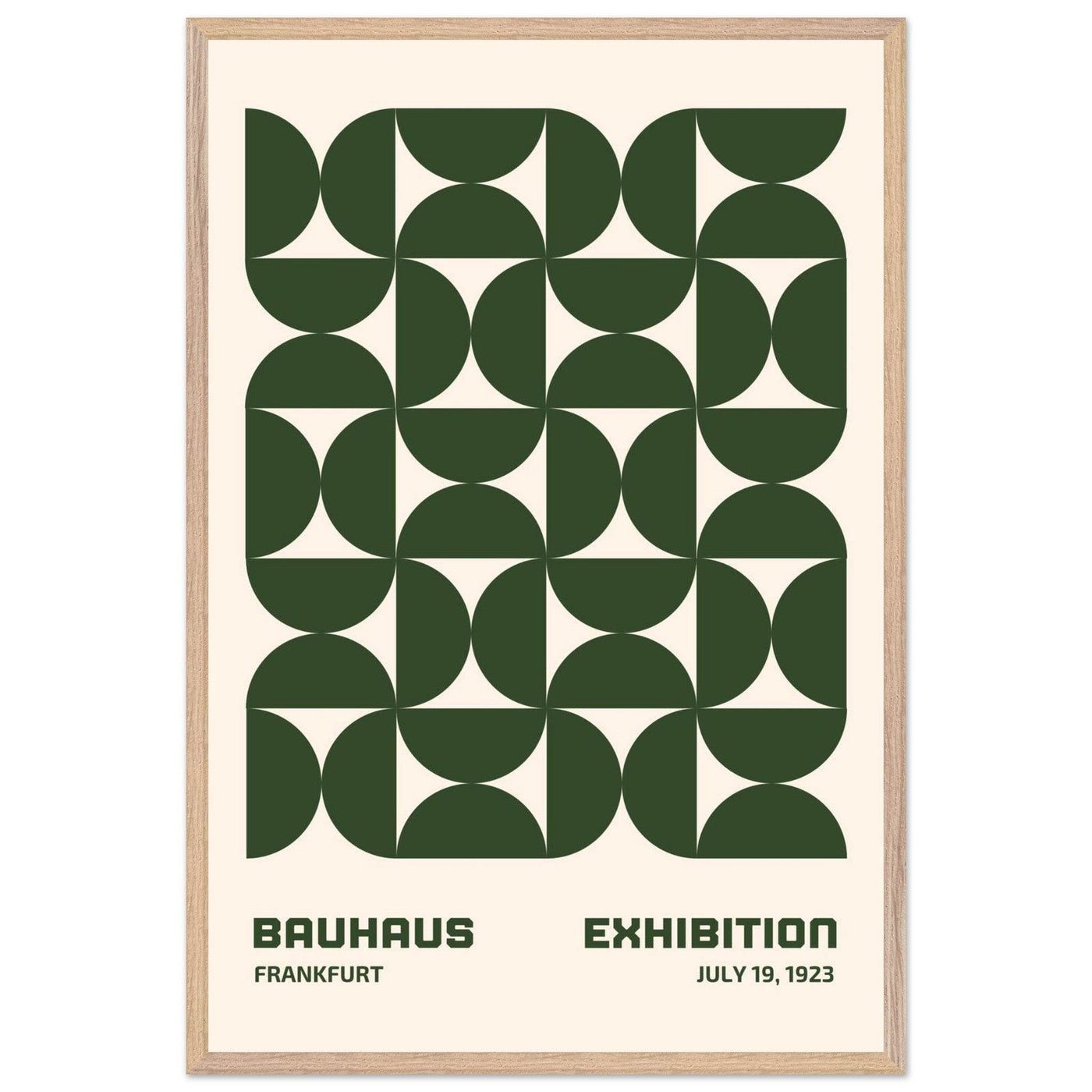 Bauhaus Forest Green & Cream Modern - Vibrantwalls
