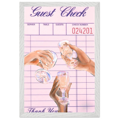 Guest Check & Crystal Glasses - Vibrantwalls