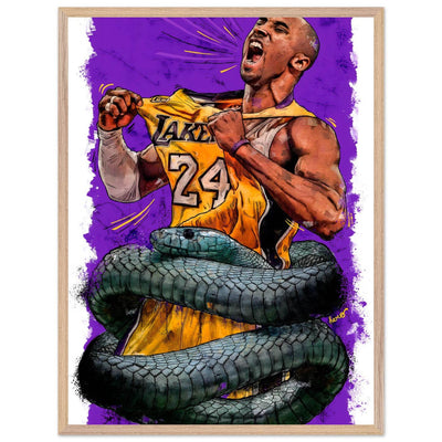 Kobe Bryant 'Black Mamba' Pop Art Poster – Eco-Friendly, Framed & Ready to Hang - Vibrantwalls