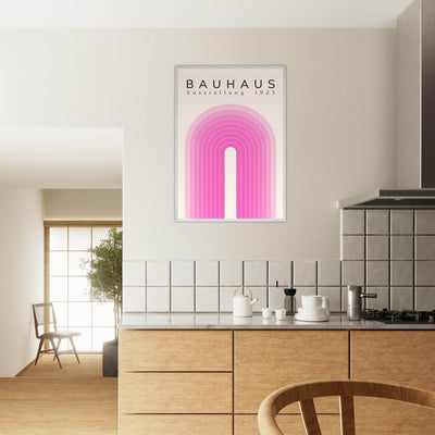 Bauhaus Pink Gradient Arch - Vibrantwalls