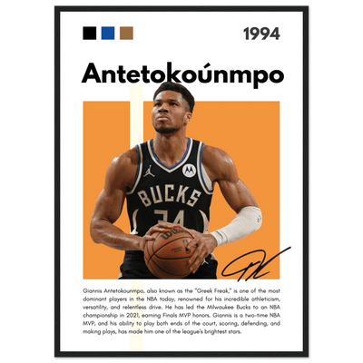 Giannis Antetokounmpo Greek Freak Bucks Poster - Vibrantwalls
