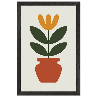 Abstract Potted Floral Art - Vibrantwalls