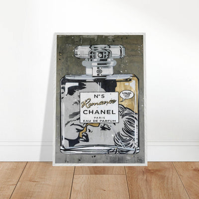 Chanel No. 5 Pop Art Print: Iconic Perfume Art with a Comic Twist, Framed in Your Choice of Style - Vibrantwalls