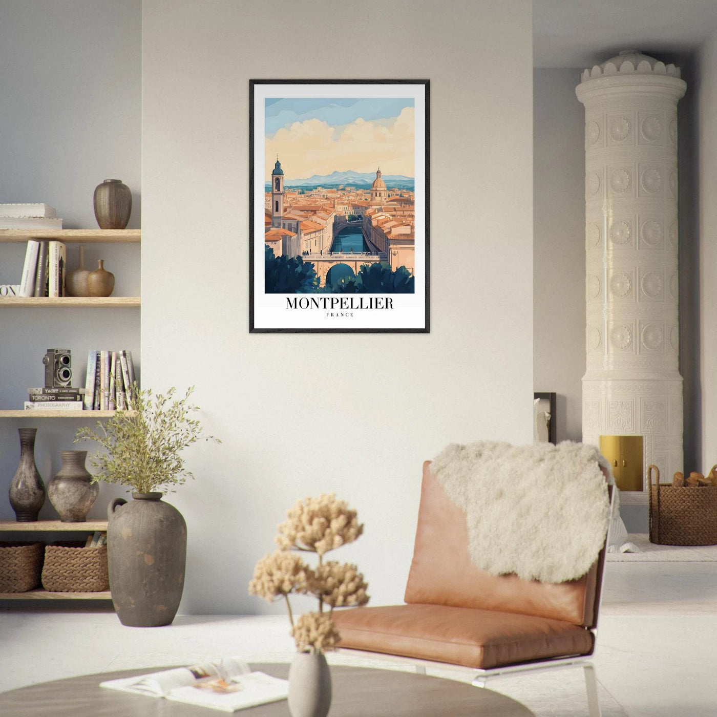 Montpellier France Framed Poster – Vintage Travel Wall Art with Wooden Frame - Vibrantwalls