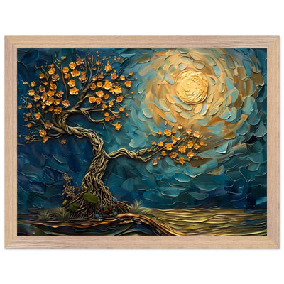 Tree of Life Jewelry - Golden Blooms & Midnight Sky Design - Vibrantwalls