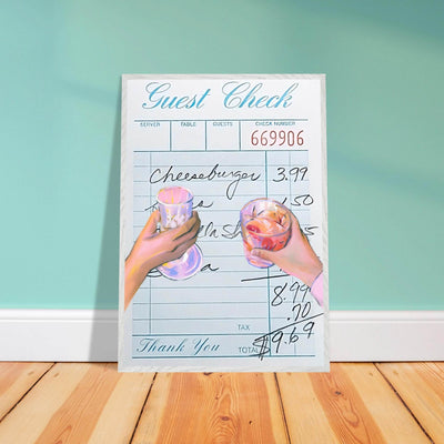 Retro Bar Tab Art - Vibrantwalls