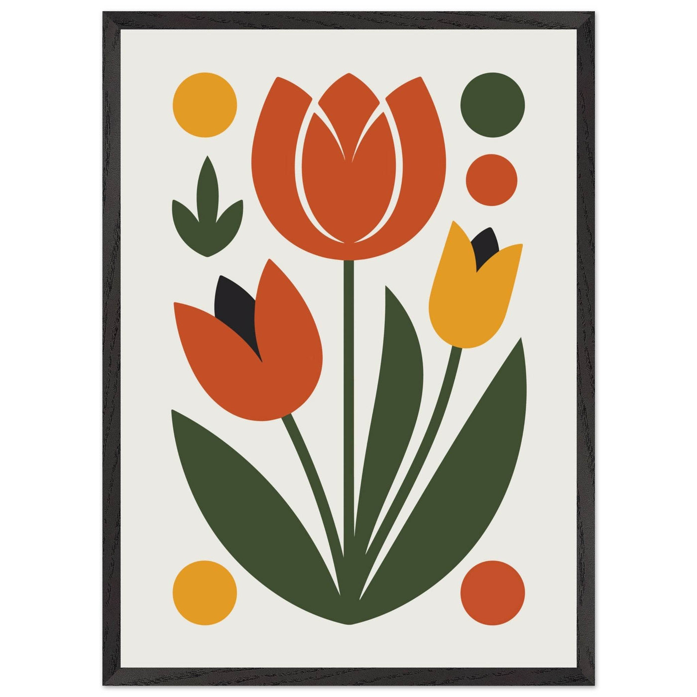 Abstract Mid-Century Modern Tulip Art - Vibrantwalls