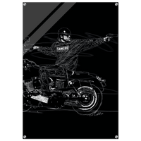 Sons of Anarchy Jax Teller Acrylic Print – Iconic Black & White Sketch Wall Art - Vibrantwalls